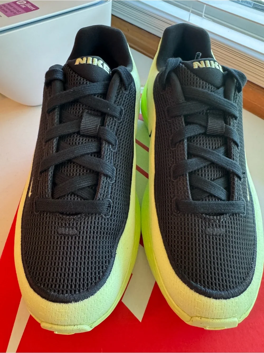 Nike Uplift SC Black Barely Volt, Size 4Y/5.5W. Brand New OG Box